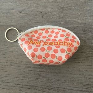 Just Peachy Keychain Coin Purse